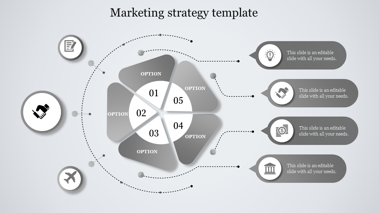 marketing strategy template-gray